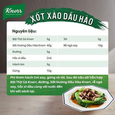 Knorr Xốt Hương Dầu Hào 900g - Knorr Xốt Hương Dầu Hào màng đến món xốt sánh mượt và hài hòa